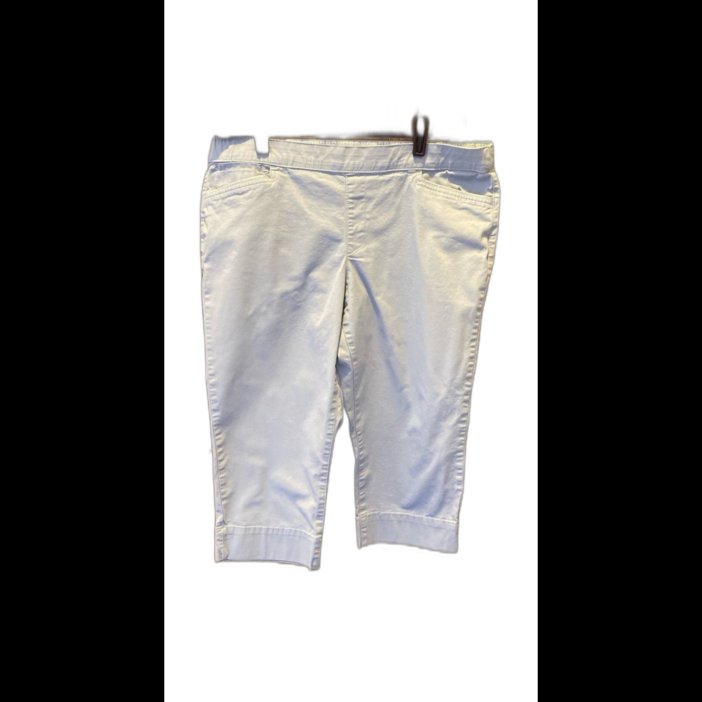 Bandolino Women’s Capris Pants Gray Size‎ 12p + Stretch Elastic Waist Versatile